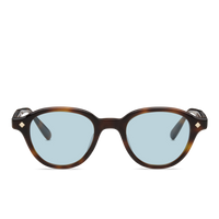 Medium Tortoise & 14K Gold / Solid Blue