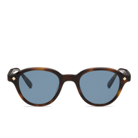 Medium Tortoise & 14K Gold / Solid Indigo Blue