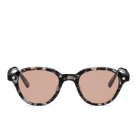 Black-Grey Tortoise & Palladium / Solid Amber