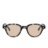 Black-Grey Tortoise & Palladium / Solid Beige