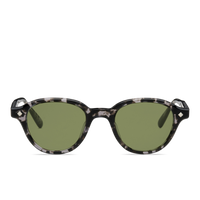 Black-Grey Tortoise & Palladium / Solid Green G15