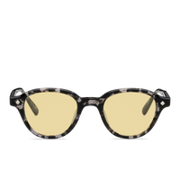 Black-Grey Tortoise & Palladium / Solid Yellow