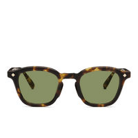 Medium Tortoise & 14K Gold/Solid Green G15