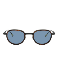 Black and Palladium & Medium Tortoise Inlay/Solid Indigo Blue
