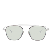 Palladium & Black-Grey Tortoise Rim Lacquer/Solid Light Emerald