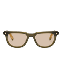 Deep Green & Vintage Crystal & 18K Gold/Solid Beige